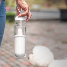 Load image into Gallery viewer, HydraPaws Quench and Go Pet Water Bottle Usage
