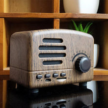 Load image into Gallery viewer, Retro Mini Vintage Walnut Wireless Bluetooth Speaker