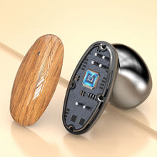 Load image into Gallery viewer, Retro Wood Grain Bluetooth Earphones Closeup