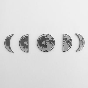 Complete Moon Phases Artisan Enamel Pin Set