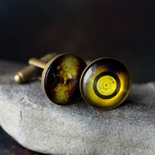 Load image into Gallery viewer, Voyager Golden Record Antique Bronze Cufflinks