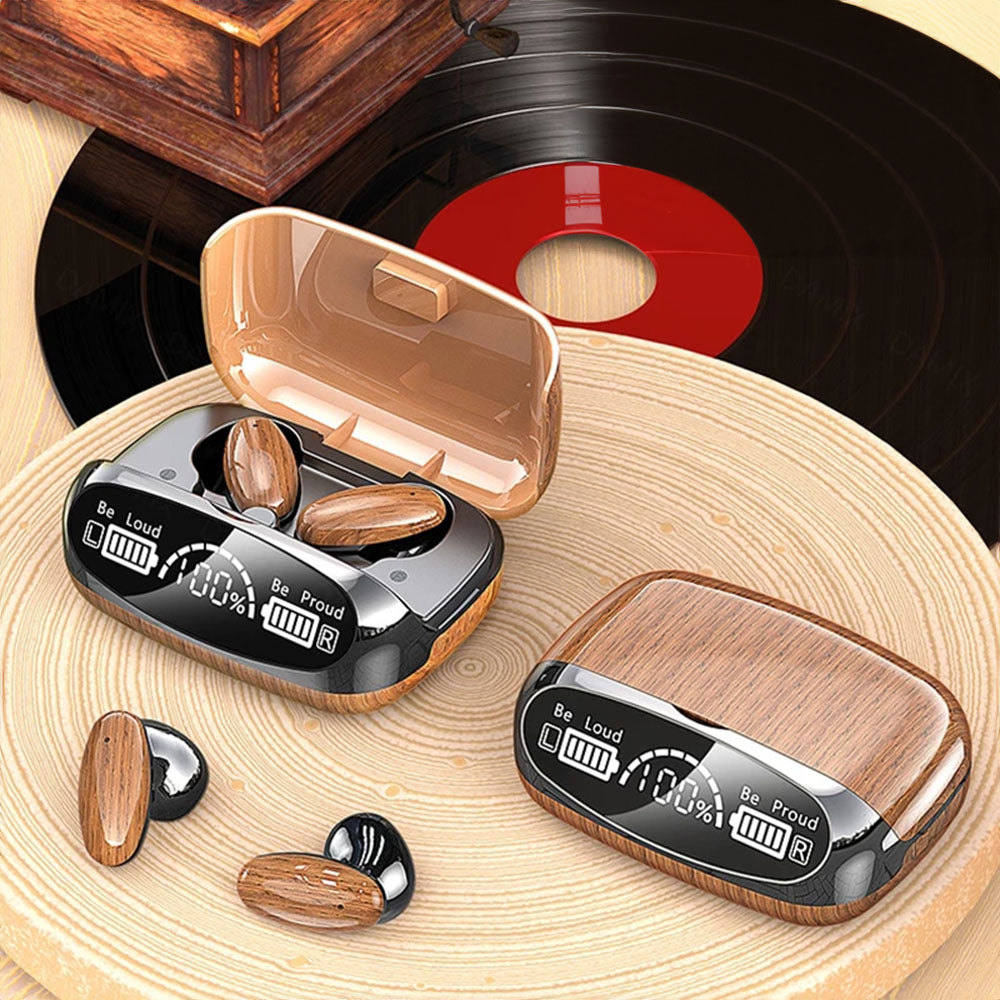 Retro Wood Grain Bluetooth Earphones iDoser Merch