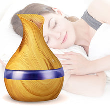 Load image into Gallery viewer, Wood Grain Chromatherapy Essential Oil Diffuser Noiseless