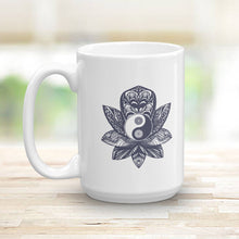 Load image into Gallery viewer, Artisan Meditation Yin Yang Lotus Coffee or Tea Mug