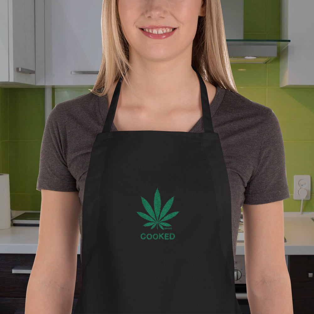 Cooked Marijuana Chef Embroidered Premium Apron