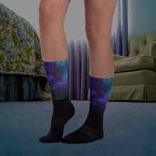 Load image into Gallery viewer, Cushioned Deep Space Ribbed Napping Socks