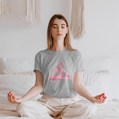 The Official Yoga Meditation Pose Print T-Shirt