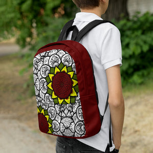 Sunflower Mandala Touch of Color Premium Backpack