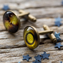 Load image into Gallery viewer, Voyager Golden Record Antique Bronze Cufflinks